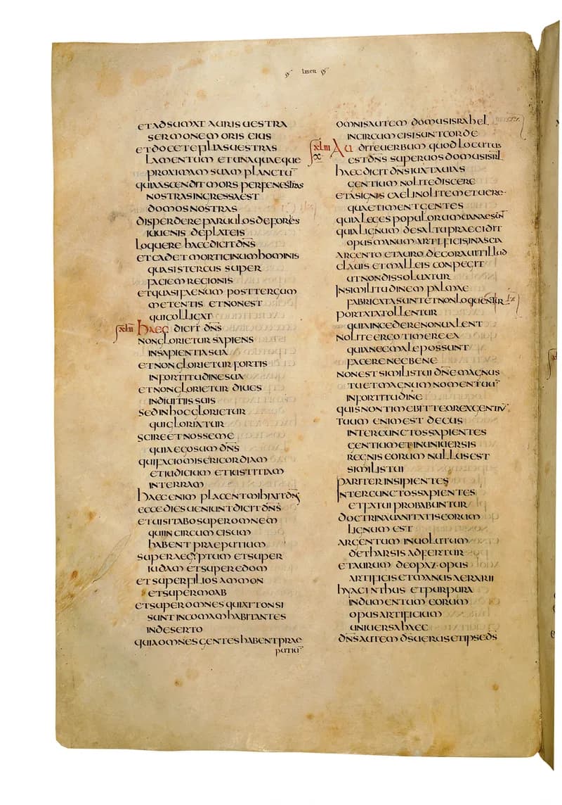 Codex Amiatinus, Ecclesiastes 12 (canvas 1088) by Master of the Codex Amiatinus (Monkwearmouth-Jarrow scriptorium) depicting Ecclesiastes 12