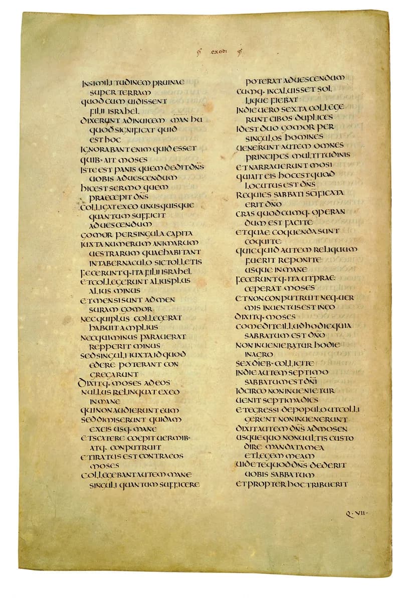 Codex Amiatinus, Exodus 30 (canvas 126) by Master of the Codex Amiatinus (Monkwearmouth-Jarrow scriptorium) depicting Exodus 30