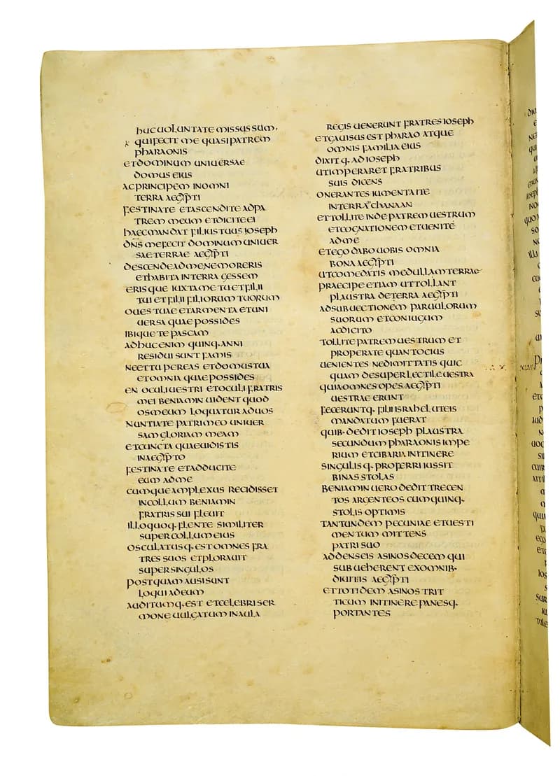 Codex Amiatinus, Exodus 5 (canvas 88) by Master of the Codex Amiatinus (Monkwearmouth-Jarrow scriptorium) depicting Exodus 5