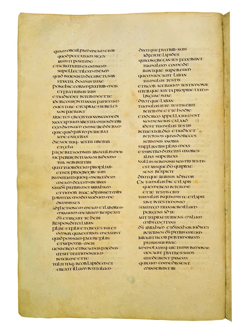 Codex Amiatinus, Genesis 40 (canvas 64) by Master of the Codex Amiatinus (Monkwearmouth-Jarrow scriptorium) depicting Genesis 40