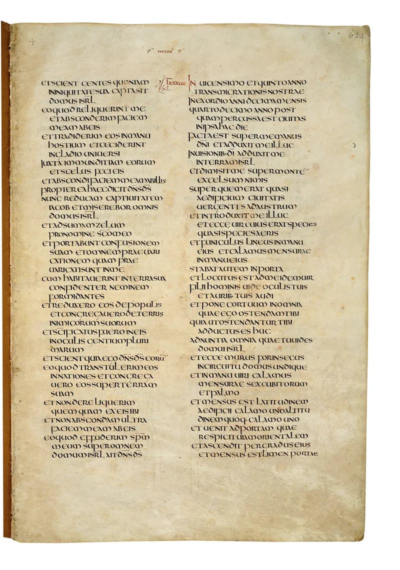 Codex Amiatinus, Isaiah 24 (canvas 1245) by Master of the Codex Amiatinus (Monkwearmouth-Jarrow scriptorium) depicting Isaiah 24
