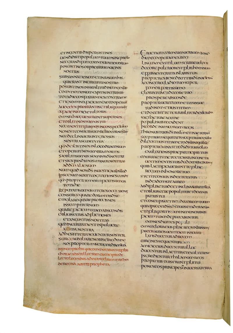 Codex Amiatinus, Job 35 (canvas 778) by Master of the Codex Amiatinus (Monkwearmouth-Jarrow scriptorium) depicting Job 35