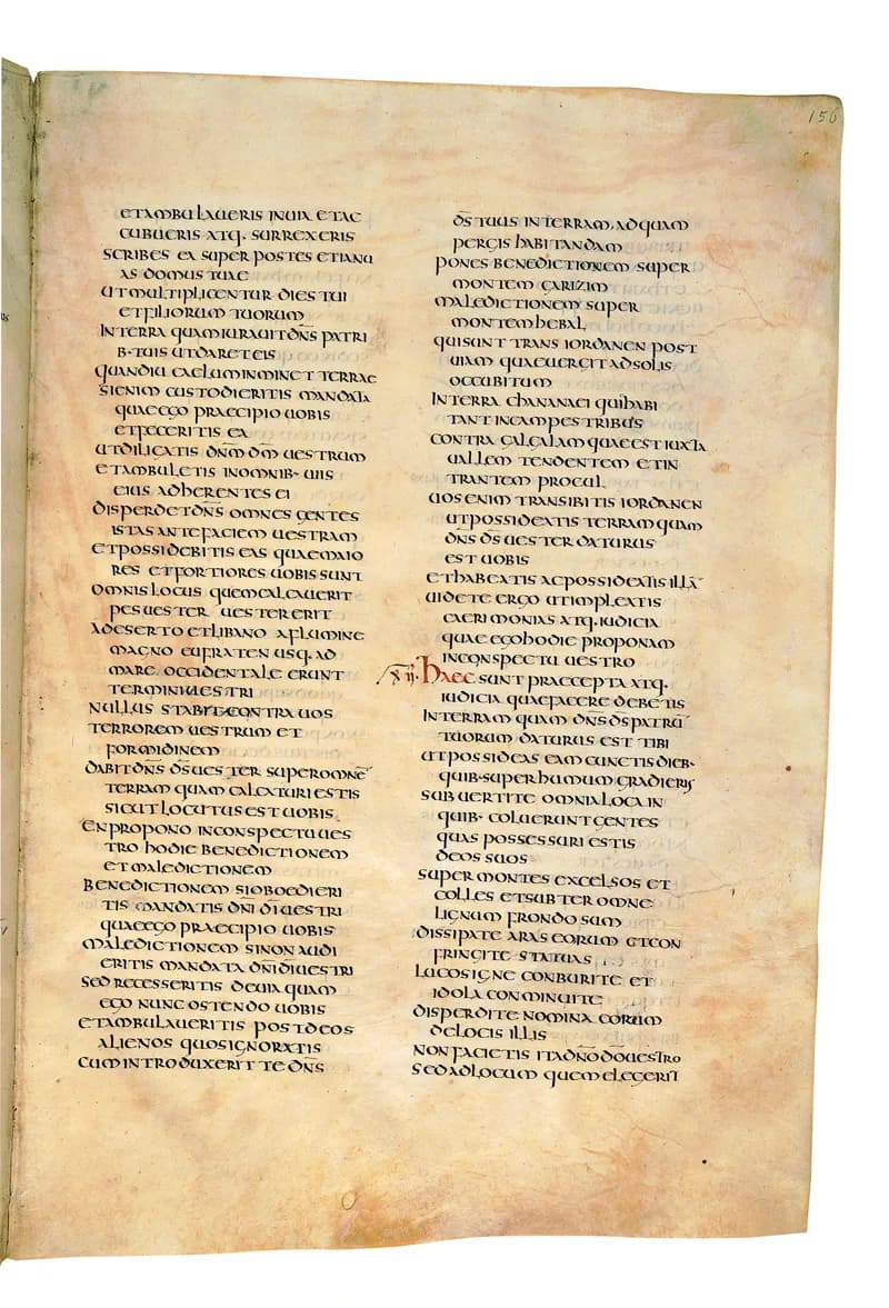 Codex Amiatinus, Joshua 11 (canvas 309) by Master of the Codex Amiatinus (Monkwearmouth-Jarrow scriptorium) depicting Joshua 11