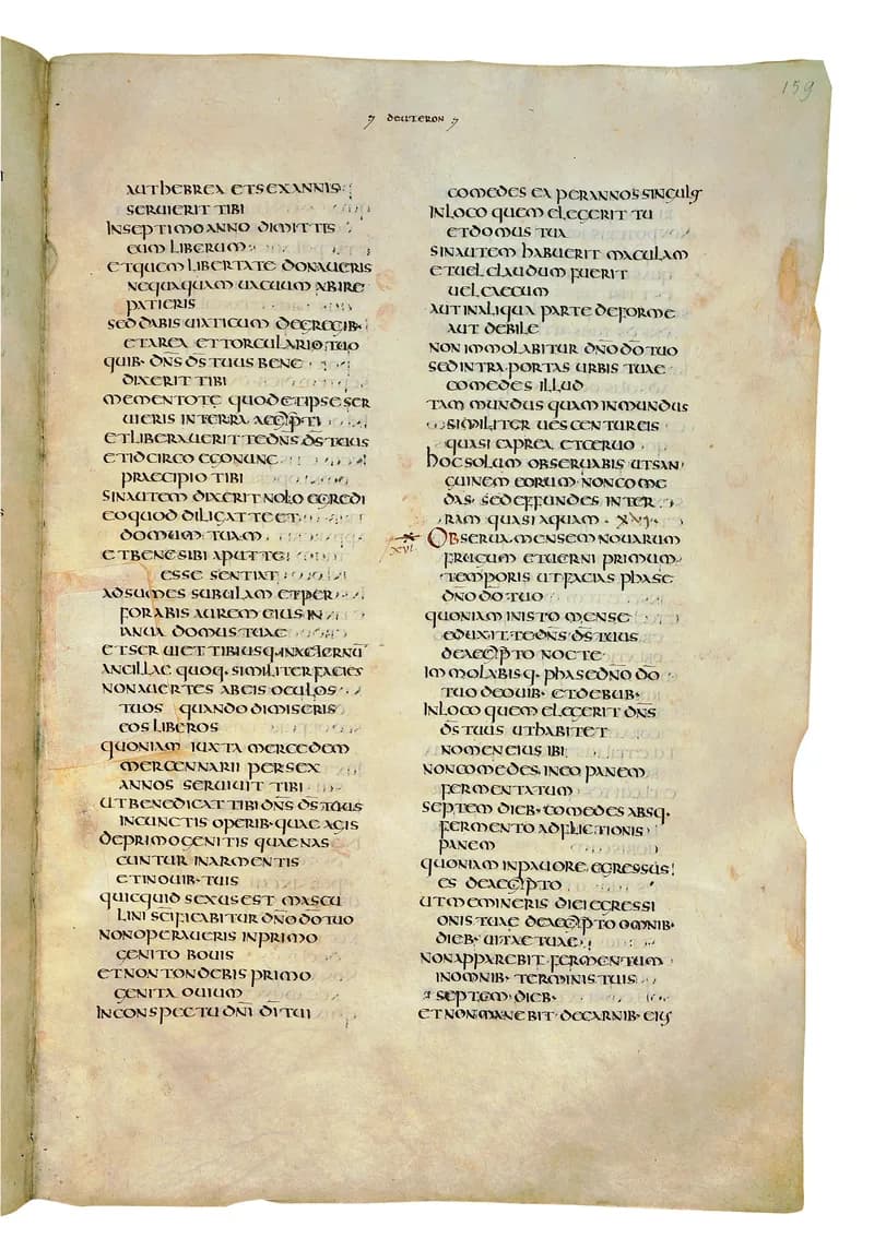 Codex Amiatinus, Joshua 15 (canvas 315) by Master of the Codex Amiatinus (Monkwearmouth-Jarrow scriptorium) depicting Joshua 15