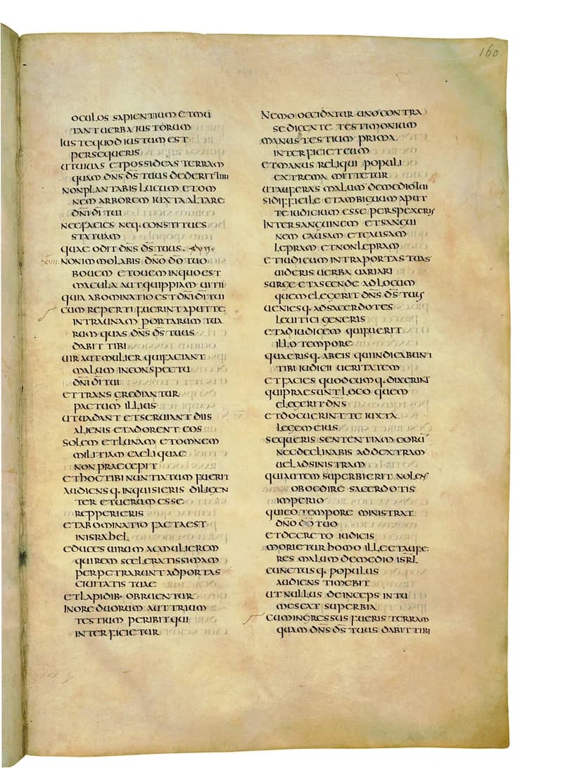 Codex Amiatinus, Joshua 16 (canvas 317) by Master of the Codex Amiatinus (Monkwearmouth-Jarrow scriptorium) depicting Joshua 16