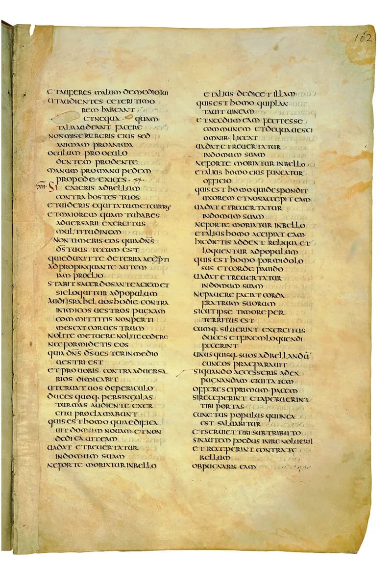 Codex Amiatinus, Joshua 19 (canvas 321) by Master of the Codex Amiatinus (Monkwearmouth-Jarrow scriptorium) depicting Joshua 19
