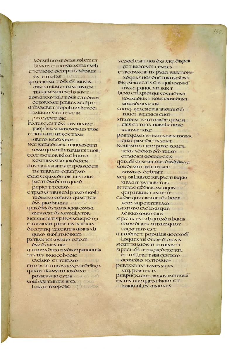 Codex Amiatinus, Joshua 3 (canvas 297) by Master of the Codex Amiatinus (Monkwearmouth-Jarrow scriptorium) depicting Joshua 3