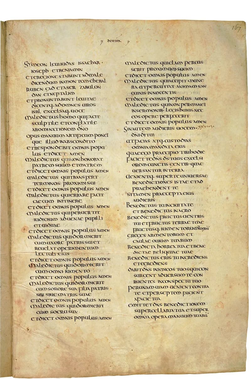 Codex Amiatinus, Judges 1 (canvas 331) by Master of the Codex Amiatinus (Monkwearmouth-Jarrow scriptorium) depicting Judges 1