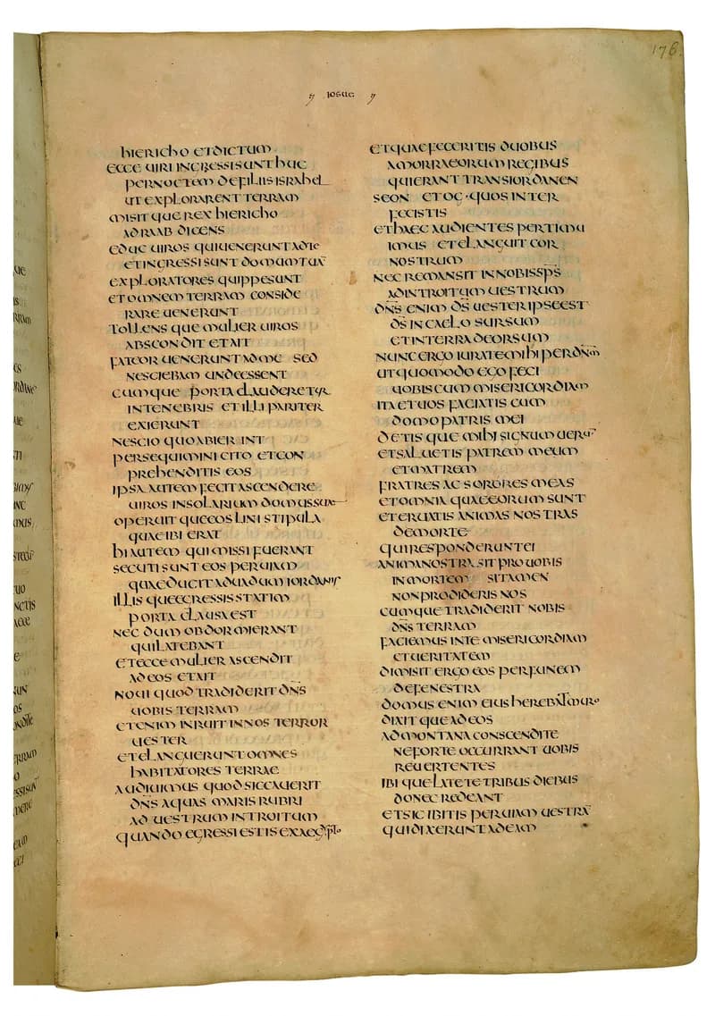 Codex Amiatinus, Judges 13 (canvas 349) by Master of the Codex Amiatinus (Monkwearmouth-Jarrow scriptorium) depicting Judges 13