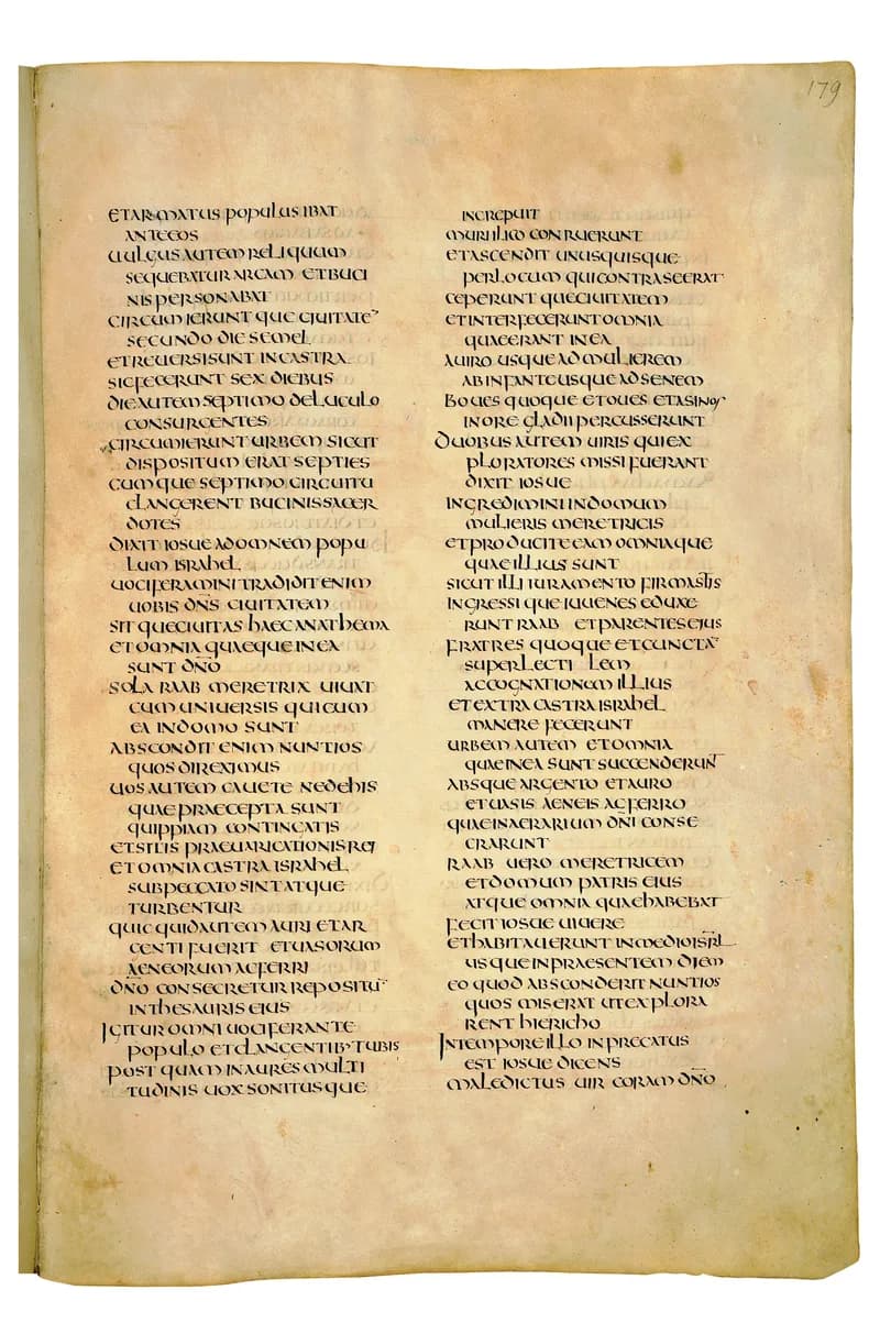 Codex Amiatinus, Judges 17 (canvas 355) by Master of the Codex Amiatinus (Monkwearmouth-Jarrow scriptorium) depicting Judges 17