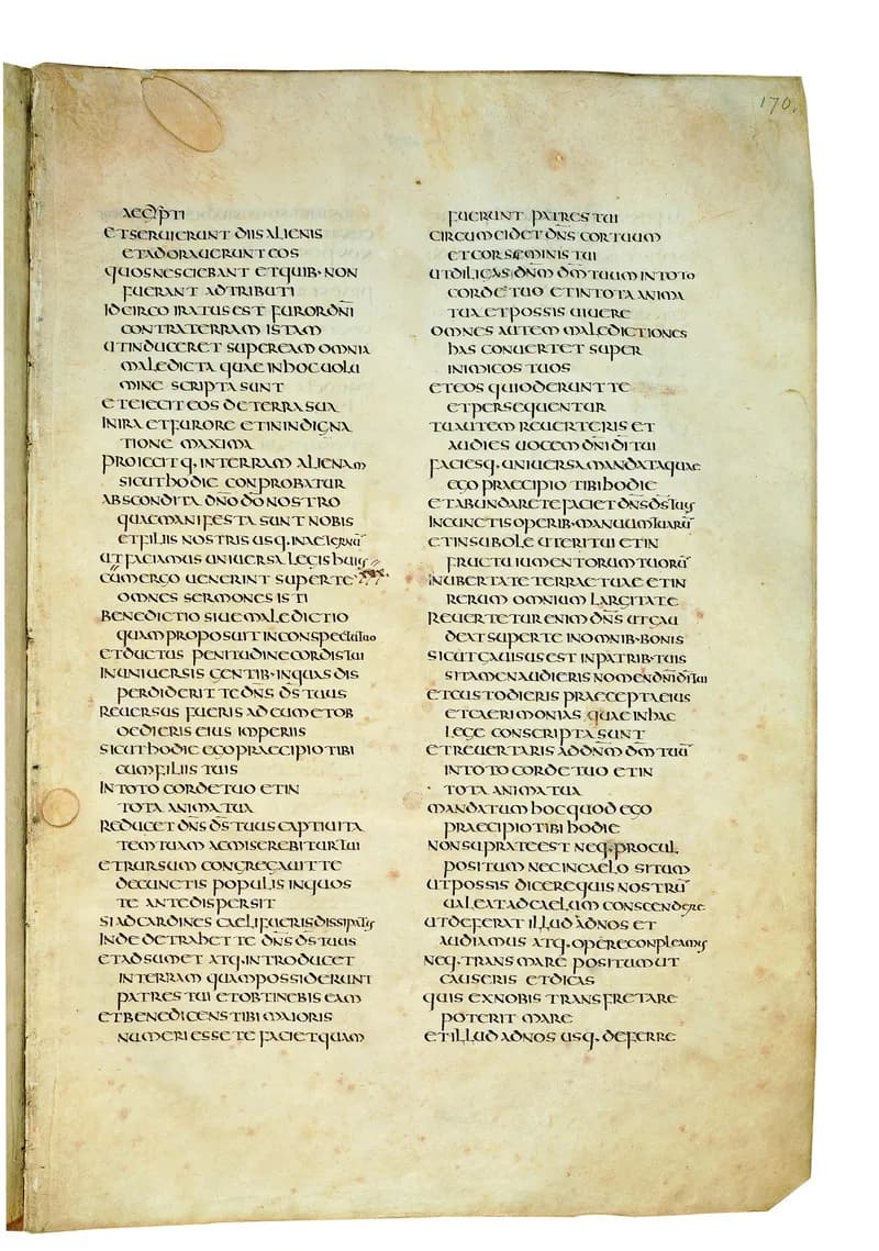 Codex Amiatinus, Judges 5 (canvas 337) by Master of the Codex Amiatinus (Monkwearmouth-Jarrow scriptorium) depicting Judges 5