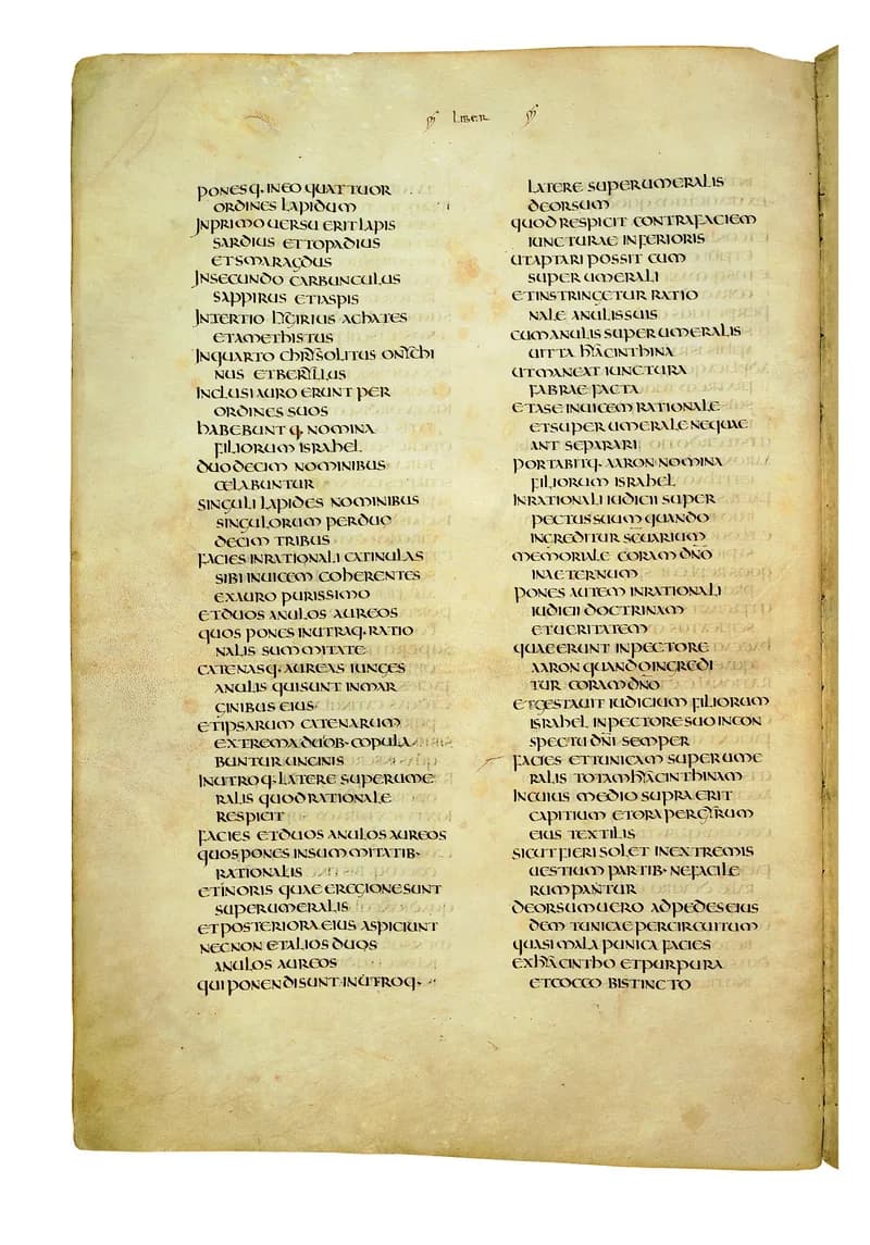 Codex Amiatinus, Leviticus 3 (canvas 146) by Master of the Codex Amiatinus (Monkwearmouth-Jarrow scriptorium) depicting Leviticus 3