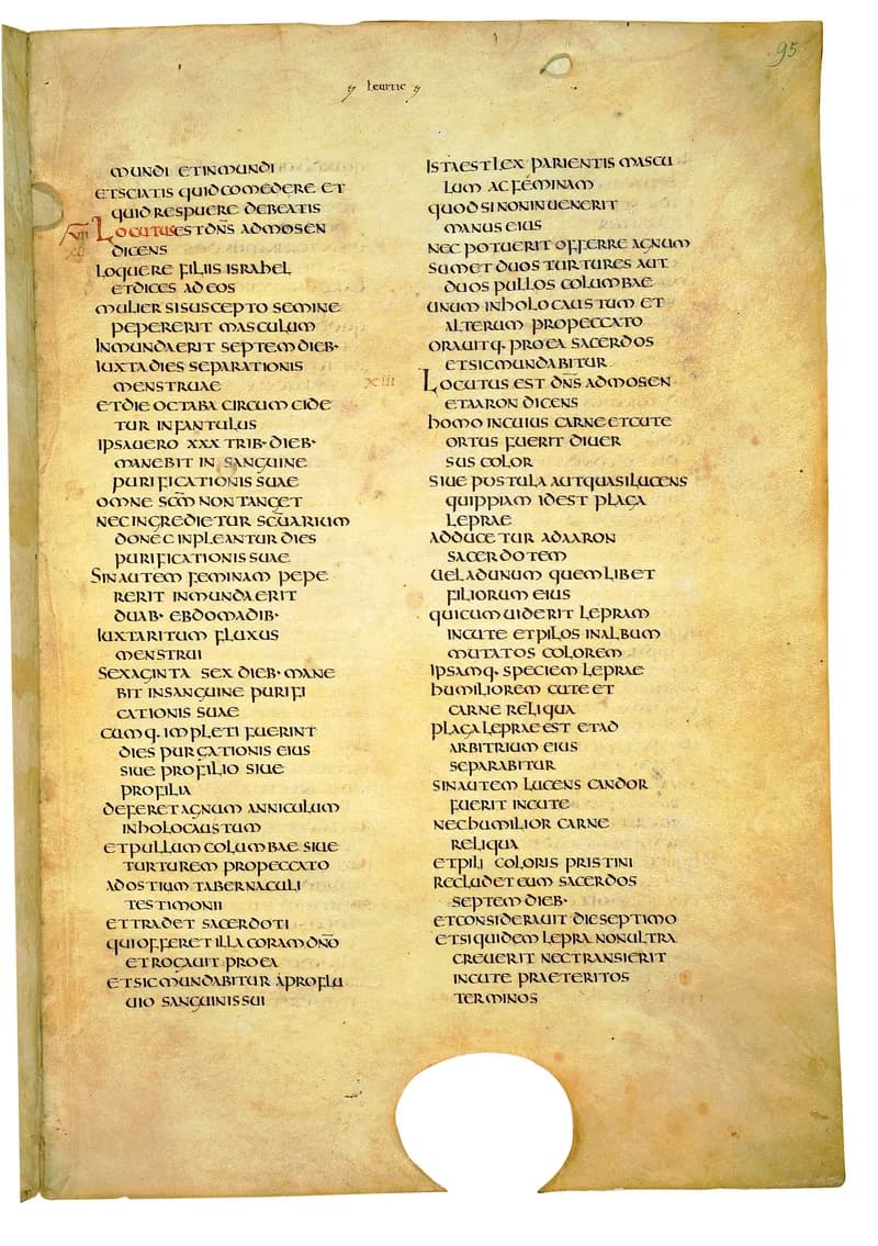 Codex Amiatinus, Numbers 2 (canvas 187) by Master of the Codex Amiatinus (Monkwearmouth-Jarrow scriptorium) depicting Numbers 2