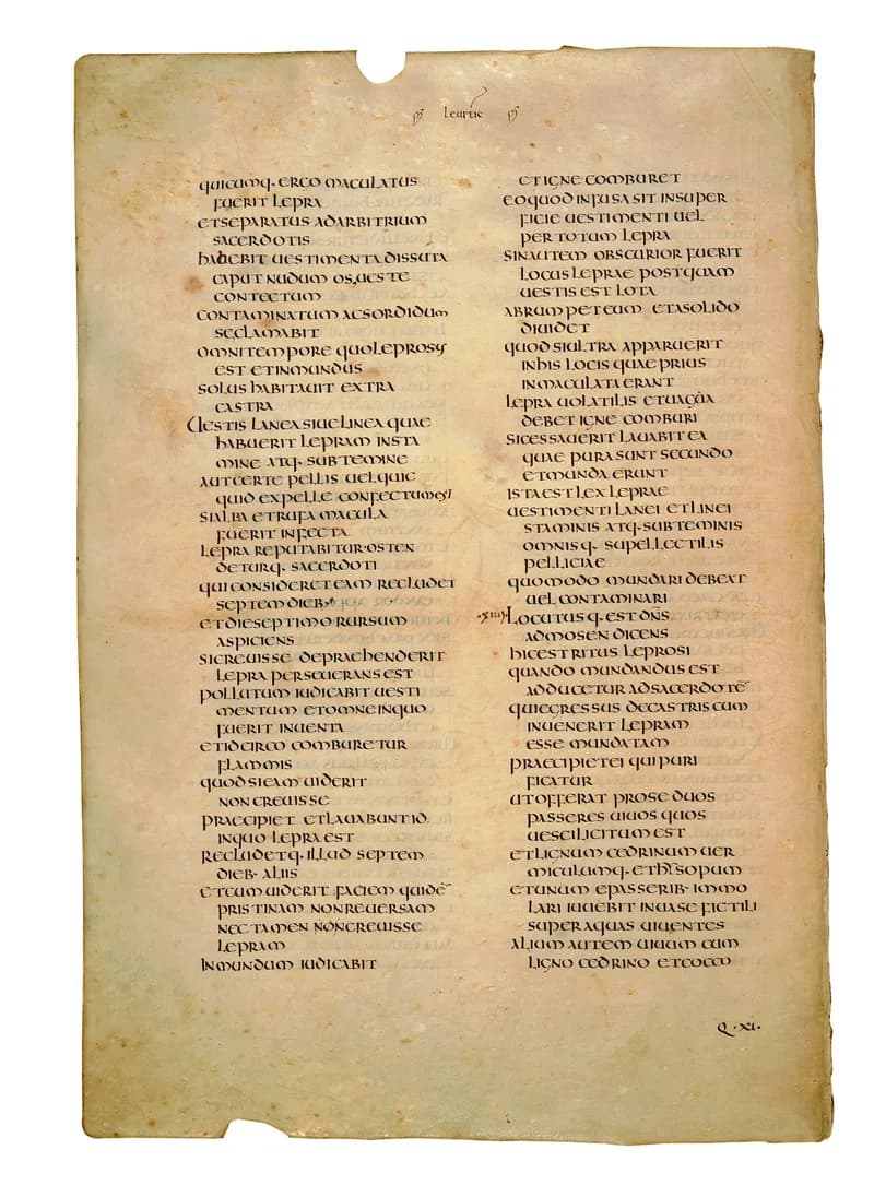 Codex Amiatinus, Numbers 4 (canvas 190) by Master of the Codex Amiatinus (Monkwearmouth-Jarrow scriptorium) depicting Numbers 4
