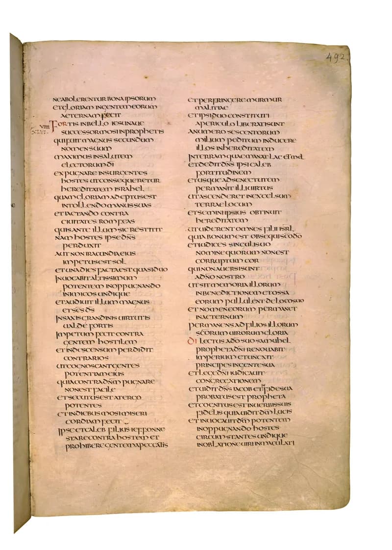 Codex Amiatinus, Psalms 124 (canvas 981) by Master of the Codex Amiatinus (Monkwearmouth-Jarrow scriptorium) depicting Psalms 124