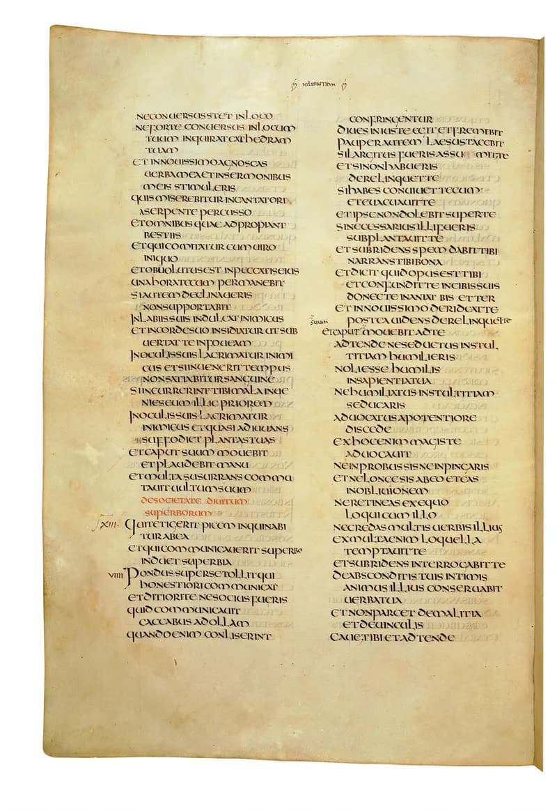 Codex Amiatinus, Psalms 94 (canvas 934) by Master of the Codex Amiatinus (Monkwearmouth-Jarrow scriptorium) depicting Psalms 94