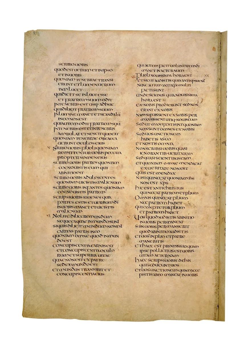Codex Amiatinus, Revelation 1 (canvas 2022) by Master of the Codex Amiatinus (Monkwearmouth-Jarrow scriptorium) depicting Revelation 1