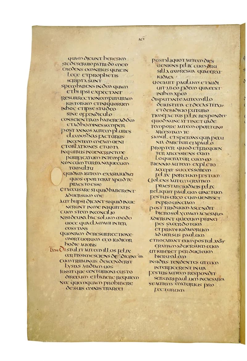 Codex Amiatinus, Romans 16 (canvas 1858) by Master of the Codex Amiatinus (Monkwearmouth-Jarrow scriptorium) depicting Romans 16