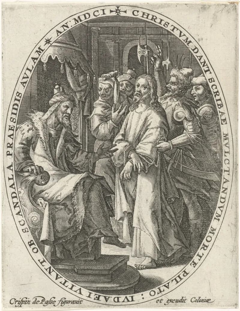 Christus voor Pilatus by Crispijn van de Passe depicting John 19