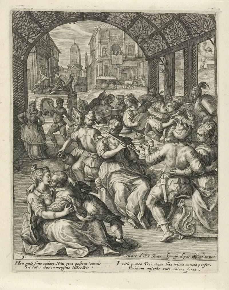 Geschiedenis van Jona by Crispijn van de Passe depicting Jonah 2