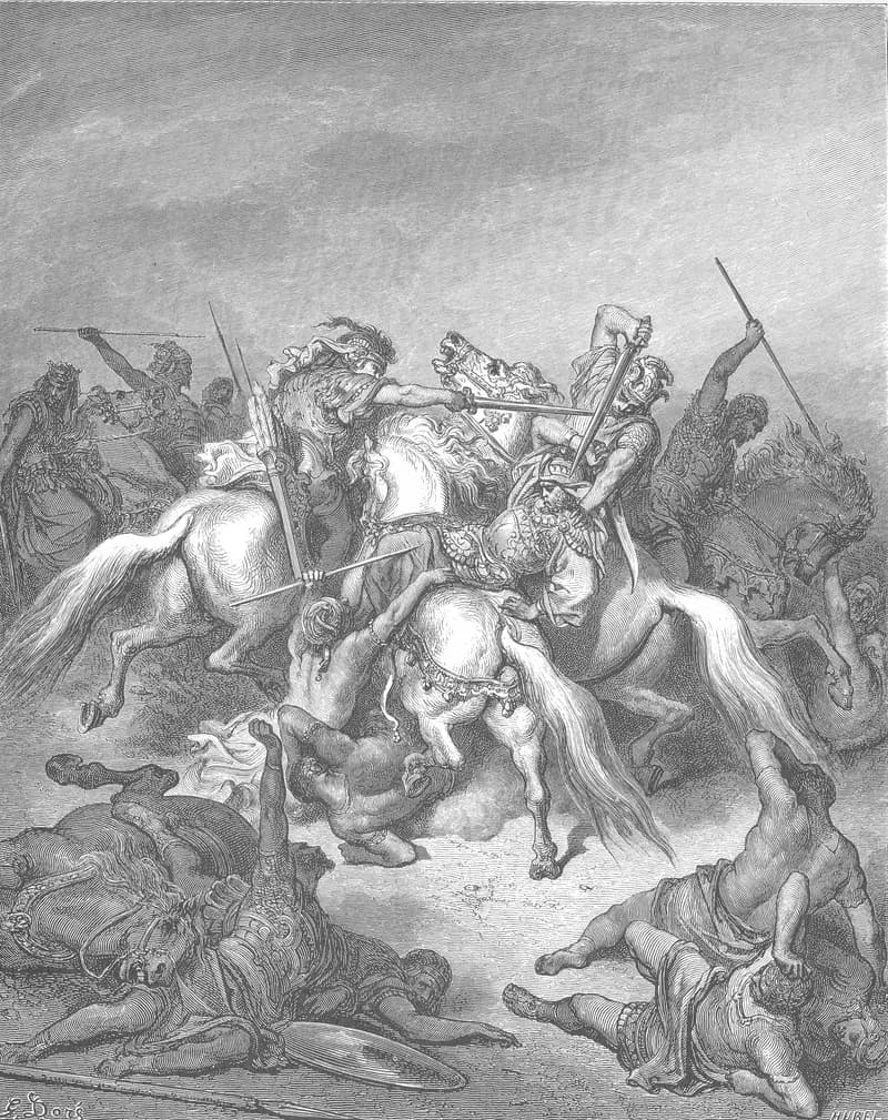 Abishai Saves David's Life by Gustave Doré depicting 2 Samuel 21:15