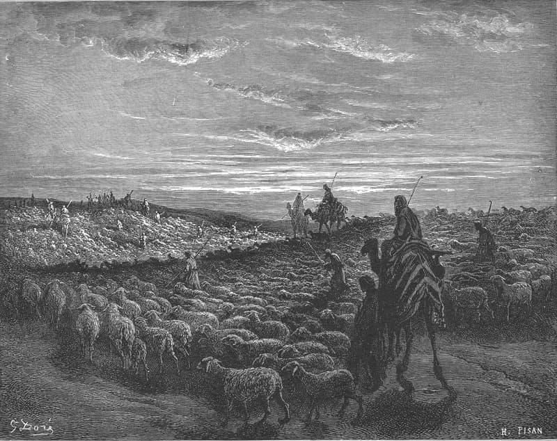 Abraham Goes to the Land of Canaan by Gustave Doré depicting Genesis 12:1