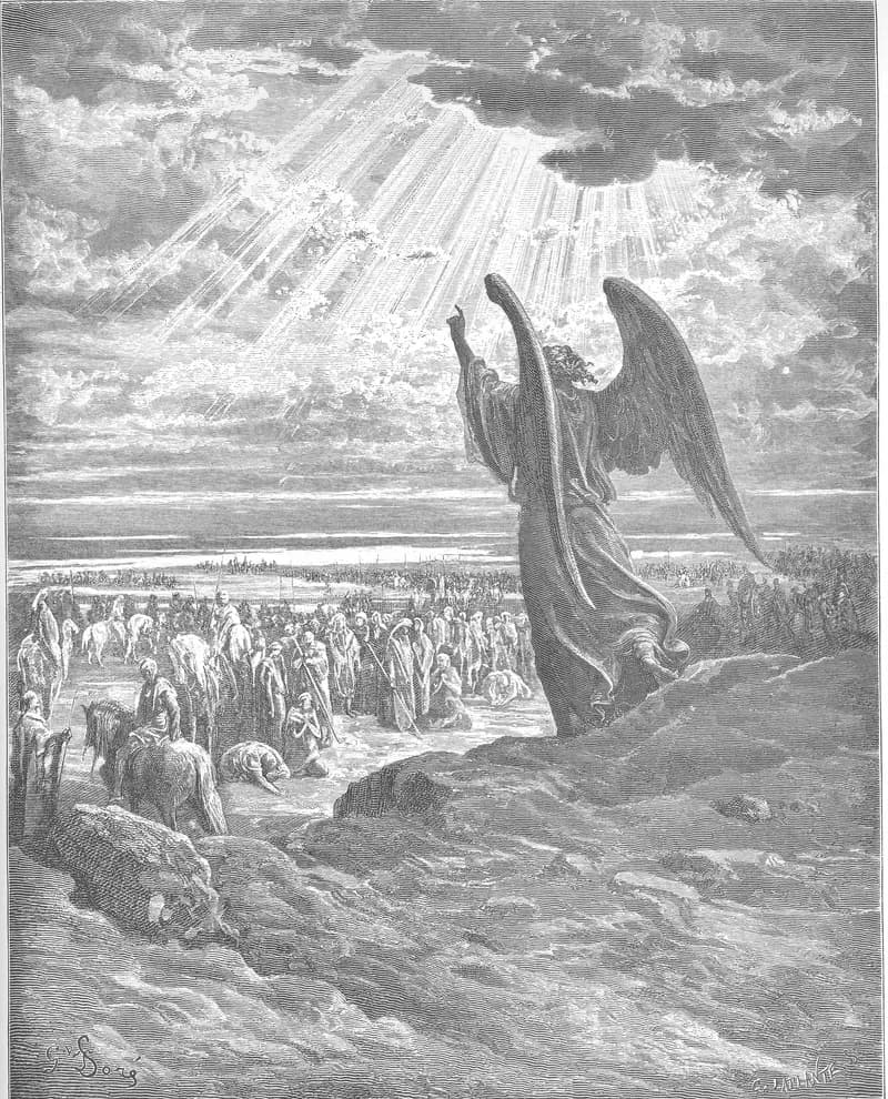 An Angel Appears to the Israelites by Gustave Doré depicting Judges 2:1