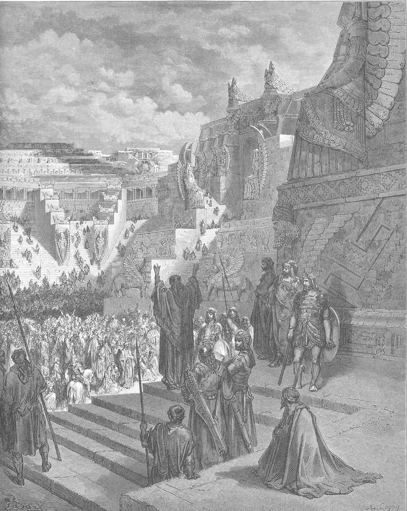 Artaxerxes Grants Freedom to the Jews by Gustave Doré depicting Ezra 7:11
