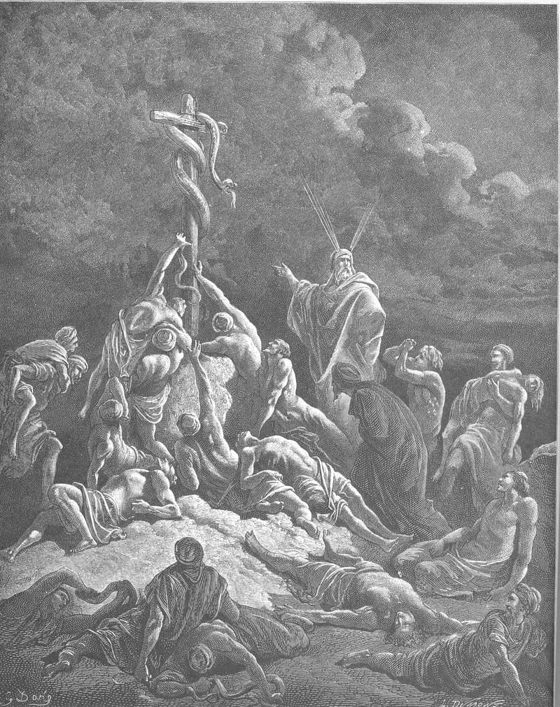 The Bronze Serpent by Gustave Doré depicting Numbers 21:4