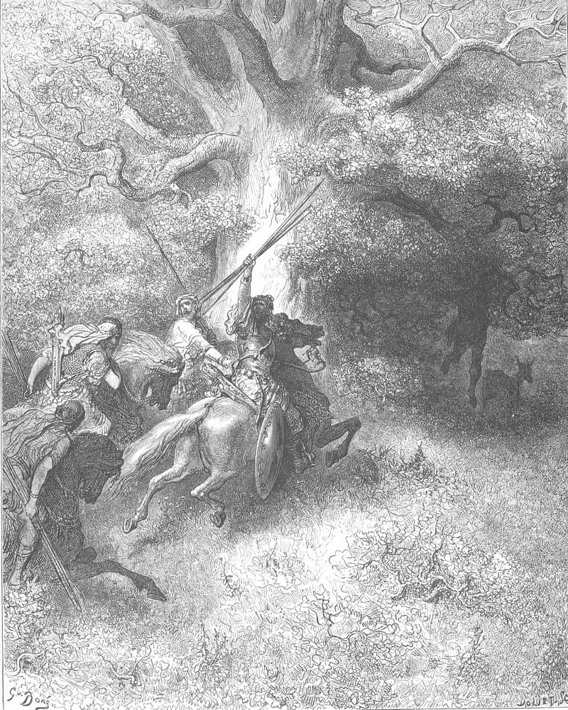 The Death of Absalom by Gustave Doré depicting 2 Samuel 18:9