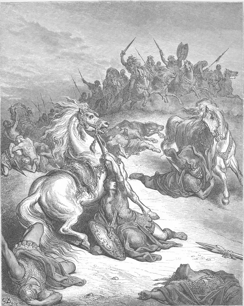 The Death of Saul by Gustave Doré depicting 1 Samuel 31:1