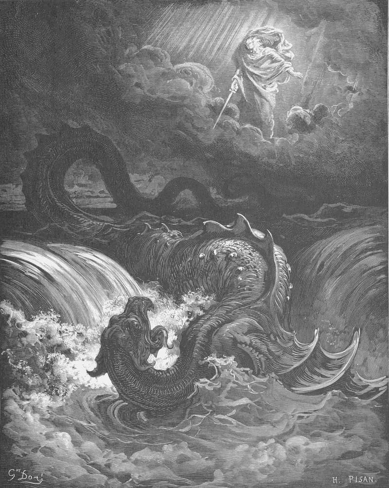The Destruction of Leviathan by Gustave Doré depicting Isaiah 27:1