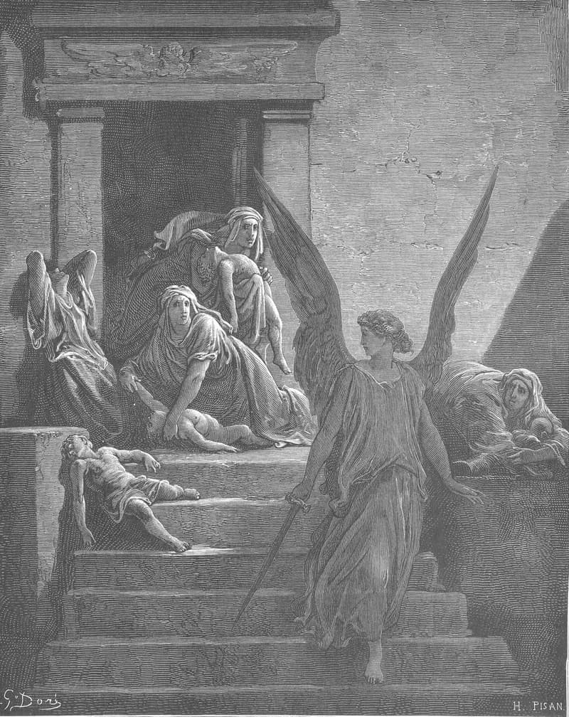 The Firstborn of the Egyptians Are Slain by Gustave Doré depicting Exodus 12:29
