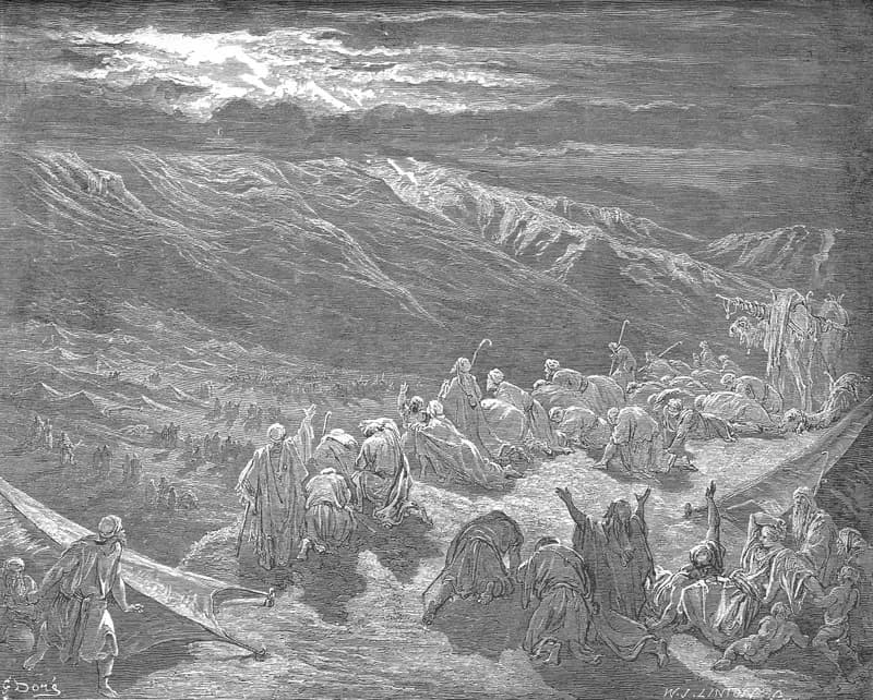 The Giving of the Law on Mount Sinai by Gustave Doré depicting Exodus 19:16