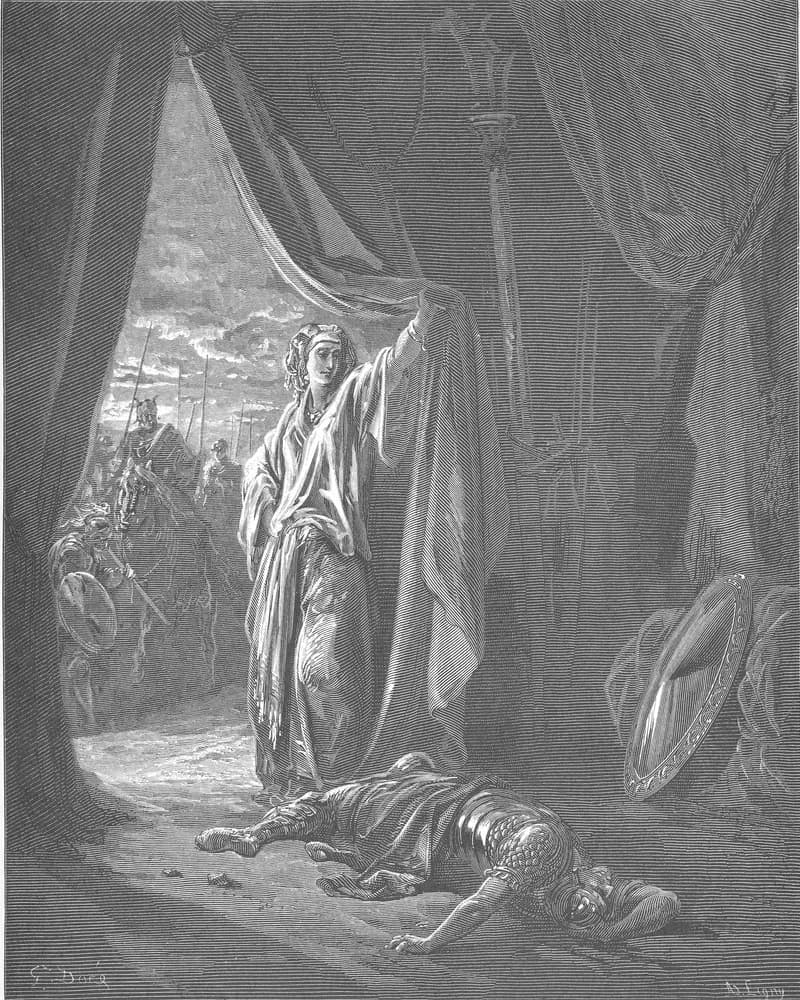 Jael Kills Sisera by Gustave Doré depicting Judges 4:21