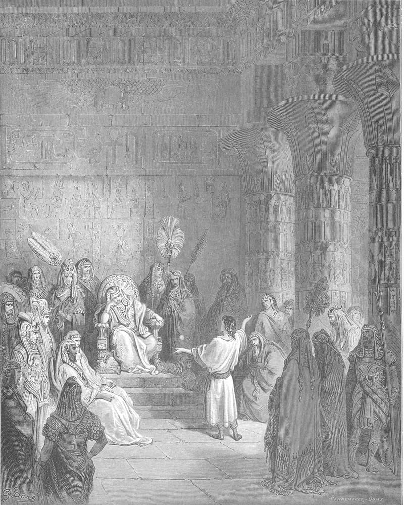 Joseph Interprets Pharaoh's Dream by Gustave Doré depicting Genesis 41:14