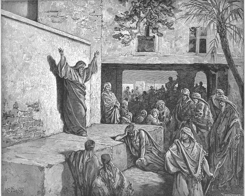 Micah Exhorts the Israelites to Repent by Gustave Doré depicting Micah 1:1