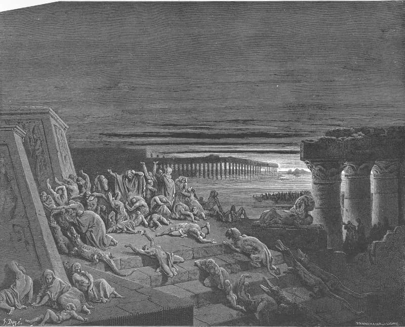 The Ninth Plague. Darkness by Gustave Doré depicting Exodus 10:21