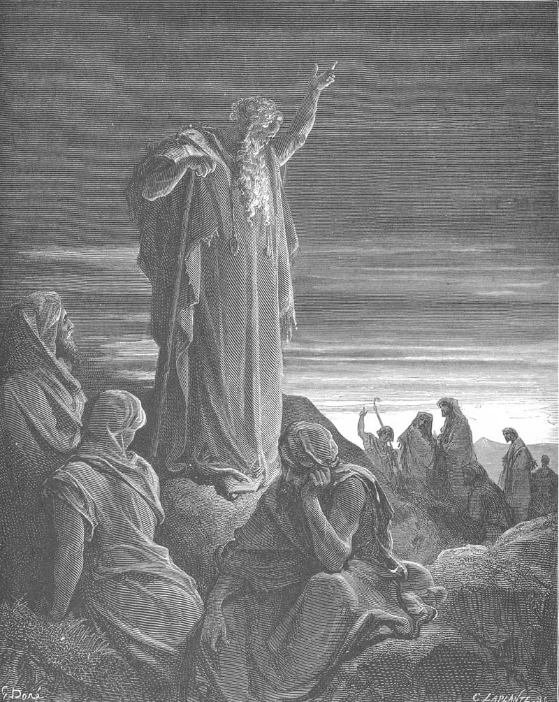 The Prophet Ezekiel by Gustave Doré depicting Ezekiel 1:1