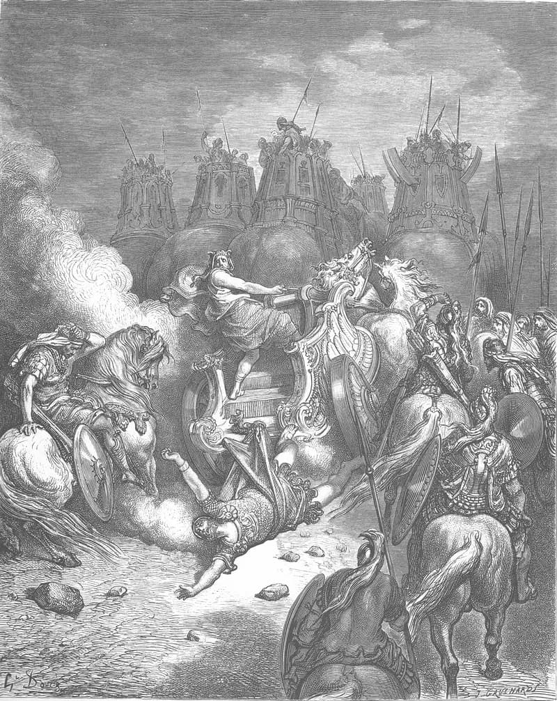 The Punishment of Antiochus by Gustave Doré depicting 2 Maccabees 9:5