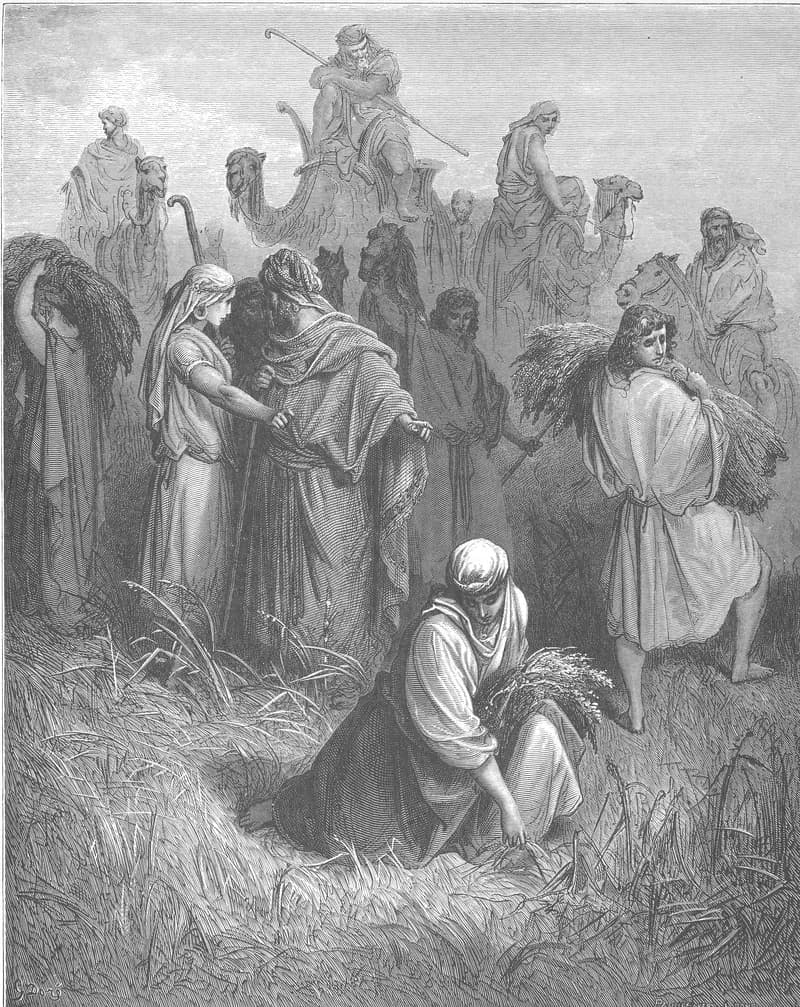 Ruth and Boaz by Gustave Doré depicting Ruth 2:8