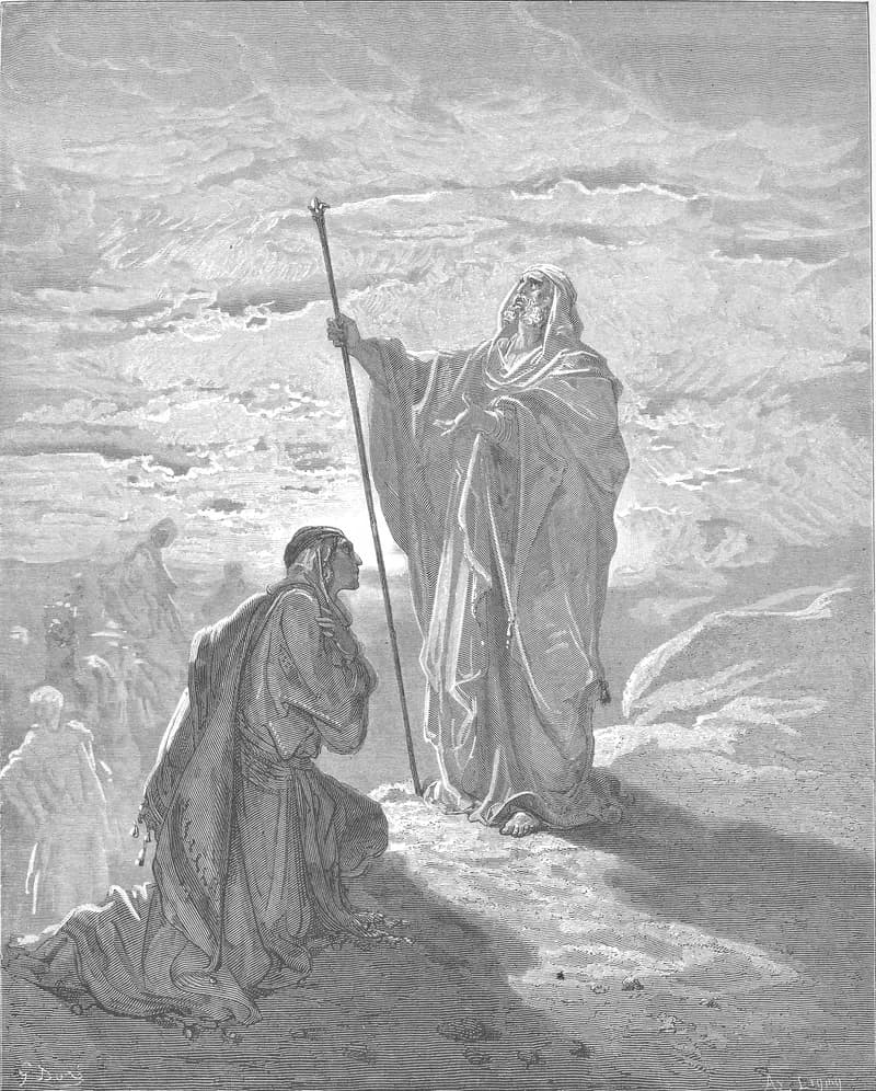 Samuel Blesses Saul by Gustave Doré depicting 1 Samuel 10:1