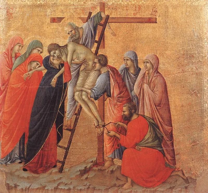 Deposition by Duccio di Buoninsegna depicting John 19:38