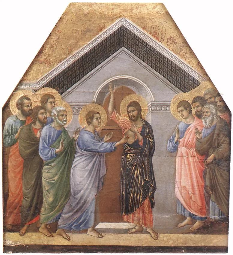 Doubting Thomas by Duccio di Buoninsegna depicting John 20:24