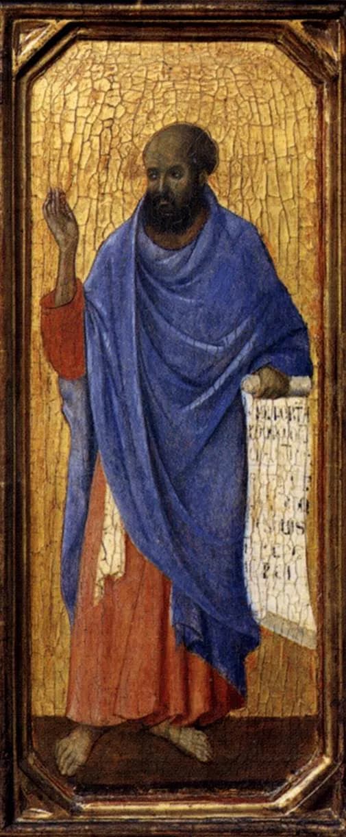 Ezekiel by Duccio di Buoninsegna depicting Ezekiel 44:2