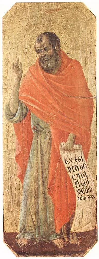 Hosea by Duccio di Buoninsegna depicting Hosea 11:1