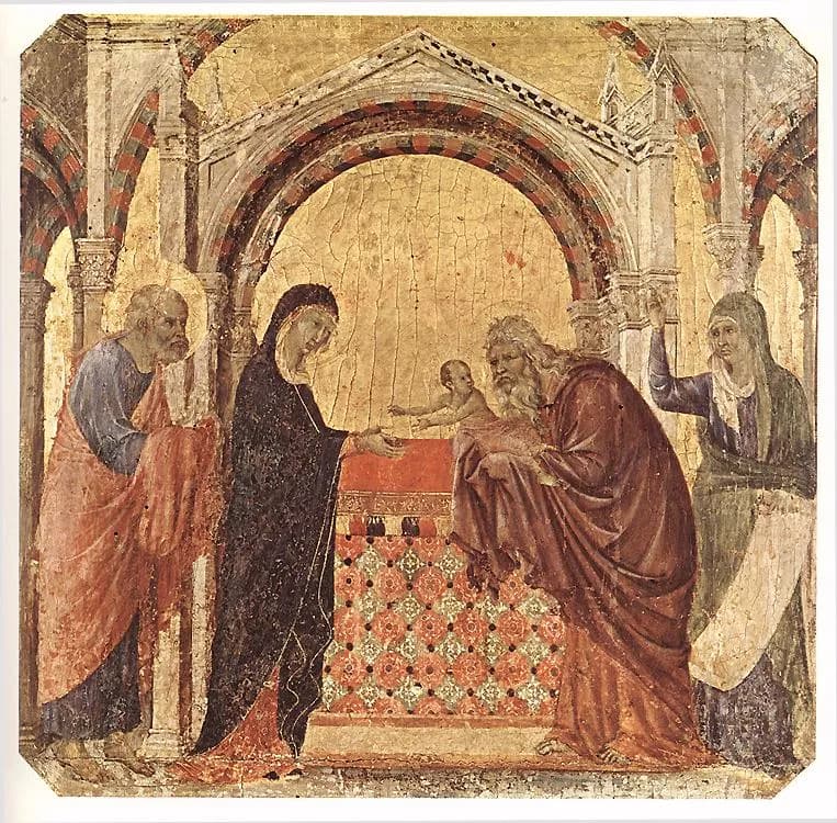 Presentation at the Temple by Duccio di Buoninsegna depicting Luke 2:22
