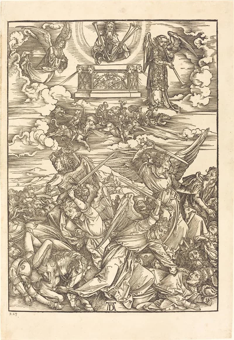 The Four Avenging Angels by Albrecht Dürer depicting Revelation 9:13
