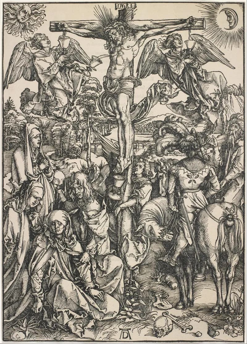 The Crucifixion by Albrecht Dürer depicting Matthew 27:33