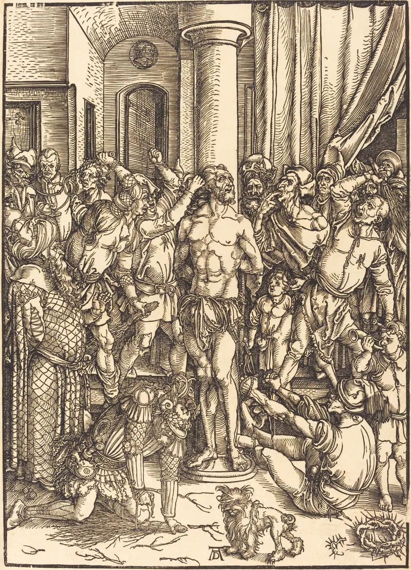 The Flagellation of Christ by Albrecht Dürer depicting Matthew 27:26